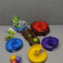 Dinosaur Ball Drop Toy for 3 4 5 6 7 8 Years Old Kids, Dino Spin Twister Toddlers Toy, Shoot Balls Toddler Montessori Toys Gifts for 3-6 Year Old Boys Girls, 2 Players PK Mode