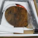 VASAGLE Round Side End Table, 2-Tier Accent Bedside Table with Storage Shelf, Easy Assembly, Nightstand for Small Spaces, Living Room, Bedroom, Rustic Brown and Ink Black ULET57X