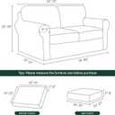 CHUN YI 5 Piece Stretch Couch Covers for Sofa, Loveseat, Grey
