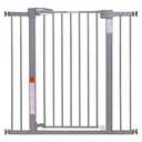 Babelio 36" Tall Baby Gate, 26-40" Wide Auto Close Pet Gate, PressGuard C5 Pressure Mounted Metal Dog Gate, Easy-Install No Drilling, No Tools Needed, with Wall Protectors and Extension Kits, Gray