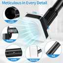 Heavy Duty Tension Pole with Suction Base & One-Click Extension, 1.26in Steel Clothes Rail & Curtain Rod 30-45in, No Drill Telescopic Pole, 187lb Support, Multi-Purpose for Drying, Bathroom, Wardrobe