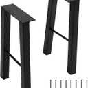 TC-HOMENY 20 Inches Coffee Table Legs Set of 2 Metal End Table Legs Furniture Bench Legs Industry
