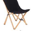KOTEK Camping Chair 1 Pack, Folding Beach Chair for Adults with Carry Bag, Bamboo Frame, High Back Lawn Chair for Outdoor Travel Picnic Hiking Fishing Reading, Supports 330 Lbs