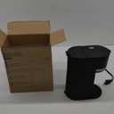 Mini Single Serve Coffee Maker for K Cup and Ground Coffee, Fast Brew One Cup Coffee Machine with Descaling Reminder and Water Window, 6 to 12 oz. Brew Sizes, Black (9.45 Inches)