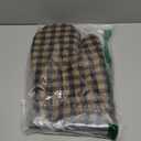 VHC Brands Cotton Oven Mitt Set of 2, Heat Resistant, Baking Glove Pot Holder, Kitchen Mitts, Black Check Collection, 12.5x8, Country Black