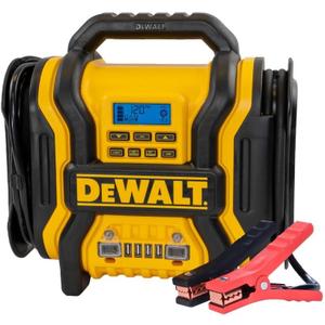 1600 Peak Amp Automotive Jump Starter, Portable Power – Four 15W USB Ports, 500-Watt Inverter, 120 PSI Air Compressor