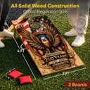 Regulation Cornhole Board Set - Premium Solid Wood,8 Cornhole Bags