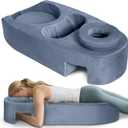 SAHEYER Pregnancy Massage Cushion & Headrest, Full Body Prenatal Bolster Release Lower Back Pain, Maternity Pillow After Breast Surgery, Pregnancy Stomach, Grey