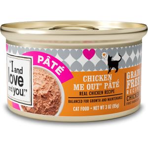 I and love and you Wet Cat Food - Chicken Me Out Pt - Chicken Recipe, Grain Free, Filler Free, 3oz Pack of 24 Cans (EXP 09/30/26)