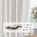 Natural Linen 100% Blackout Curtains for Bedroom 94 Inch Length 2 Panels Set Back Tab Cream Neutral Farmhouse Living Room Darkening Curtain Track System Thermal Insulated Black Out Drapes 52x94