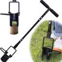Bulb Planter Tool Long Handle,Soil Sampler Lawn Aerator with Soft Grip,Serrated Base Gardening Bulb Transplanter,Heavy Duty Sod Plugger for Digging Holes to Plant Daffodils,Tulips, Iris