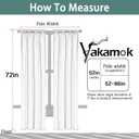 Yakamok Light Gray Room Darkening Rod Pocket Window Drapes Thermal Insulated Light Blocking Blackout Curtains for Bedroom(52Wx72L,Light Grey,2 Panels)