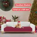 2026 Waterproof Sofa Dog Blanket (30"x70") Comfy Couch Sofa Mat for Pets with Anti-Slip Back, Universal Incontinence Lightweight Liner Pad for Furniture Car Picnic etc Durable Washable, Wine Red