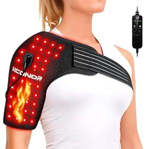 Red Light Therapy for Shoulder Pain Relife，Shoulder Heating Pad,Infrared Light Therapy for Body,Improve Joint Muscle，660nm&850nm Red Light Heated Shoulder Wrap