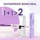 GAQQI Lash Cluster Glue, Lash Bond and Seal Waterproof, Bond & Seal Eyelash Glue for Clusters, Eyelash Adhesive Black Long-Lasting 72H, Latex-Free5ml+5ml