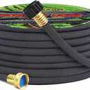 Soaker Hose 1/2" 50ft Rubber Garden Soaker Hoses, Water Seeper Round Drip Hose, Heavy Duty Drip Irrigation Hose For Vegetable, Lawn, Plants and Trees Watering