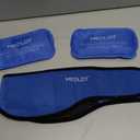  Face ice Pack for Jaw, Head and Chin, Adjustable Hot and Cold Wrap for Wisdom Teeth and TMJ Pain Relief, Nylon, Blue