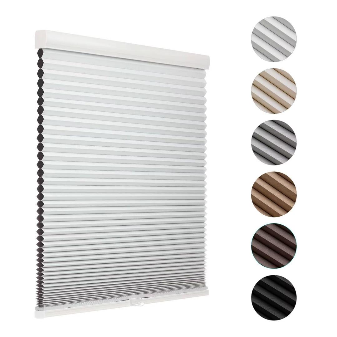 MYshade Cordless Blackout Cellular Shades for Windows, Honeycomb Window Shades with Thermal Insulation, Child & Pet Safe Room Darkening Shade, Easy Install, 30" W x 48" H, White