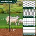 Metal Garden Fence Posts– Heavy Duty U-Post for Wire Fencing, 6 FT Black | 10 Pack No-Dig Fence Stakes for Temporary Fencing, Corner Anchor Posts, Rustproof Powder-Coated Steel for Farm, Yard & Garden