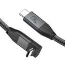 XAOSUN USB C Cable - 4.9ft, 240W 90 Degree, 4K 20Gbps Data, 3.2 Cable, Fast Charging for iPhone, Samsung S23, MacBook, iPad Pro/Air, Pixel