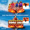 Super Sofa Towable Tubes for Boating 1-4 Person,Tubes for Boats,Inflatable Pull Boats/Boat Tube/Water Tube,Front&Back Tow Points with Heavy-Duty Thick Nylon Cover for Water Sports, X-Large