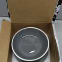 LoeJan Elevated Cat Food Bowl, 5 Oz Ceramic Raised and Tilted Water Bowl, Anti Vomiting and Protect Pets' Spines Dishes for Small Dog, Fat Faced Cat, Kitten (Gray, 1 Pack)