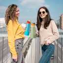 3 x yoelike 2PCS 2 Colors Silicone Water Bottle Boot for Owala, Anti-Slip Protective Sleeve for FreeSip/Twist/Flip, Watter Bottle Accessories, Bottom Bumper Cover, Dishwasher Safe, BPA Free (black+Mint)