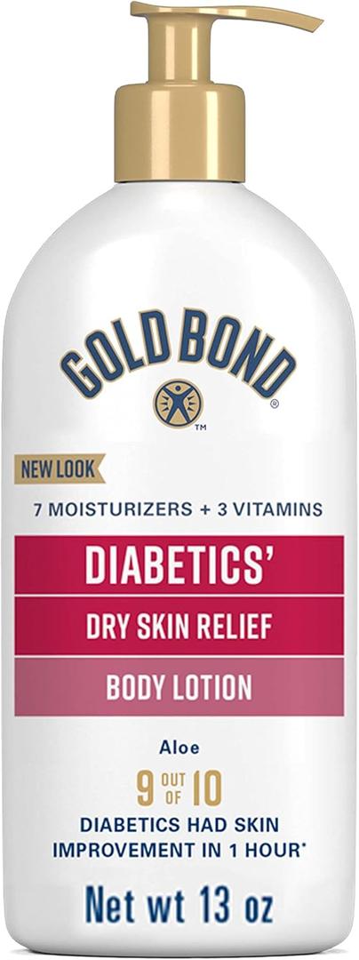 Gold Bond Diabetics' Dry Skin Relief Body Lotion, 13 oz., With Aloe to Moisturize & Soothe