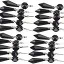 Sun Cling Replacement Chandelier Icicle Crystal Prisms,Pack of 20 (38mm, Black) (1.5In)