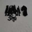 33Pcs Inflatable Stakes and Tether, Heavy Duty Plastic Tent Stakes with Hooks for Inflatables Spikes Replacement Halloween Christmas Holiday Inflatable Decoration Accessories for Garden Home Lawn