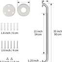 36 Inch Anti Slip Shower Grab Bar, Munzong Satin Brushed Nickel Bathroom Grab Bar, Knurled Bathroom Balance Bar,Safety Hand Rail Support Handicap Elderly Injury Senior Assist Bath Handle
