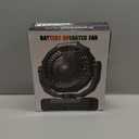 Battery Operated Fan [200H Max], 2 in 1 D-Cell Battery & USB Powered Fans, Portable Camping Fan with 4 Speeds, Light, Timer, Remote for Outdoor Tent, Travel, Picnic, Office, Bedroom - Black