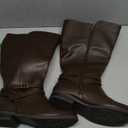 Chicblooms Women's Super Extra Wide Calf Side Zipper Double Buckle Knee High Riding Boots, Size 9,5