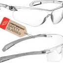 NoCry ANSI Z87.1 Safety Glasses with Scratch Resistant Coating - Anti Fog Safety Glasses, Clear Safety Eyewear for Men, 100% UV Resistant Eye Protection Glasses - Suitable for Indoor or Outdoor Use