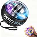 Wrist Ball, Powerball Wrist Exerciser Ball, Auto-Start Gyroscopic Forearm Trainer with LED Lights, Adjustable Resistance Hand Grip Strengthener for Men & Women, Wrist Rehab & Stress Relief