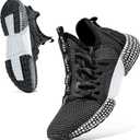 WETIKE Boy's Shoes Mesh Slip on Lightweight Running Sneakers (9 Toddler, Energy Black)