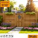 Fence Gates Decorative, Aluminum Alloy Decorative for Wooden Fence, Shed, Barn & Outdoor Patio Decor, Circle, 15.1"