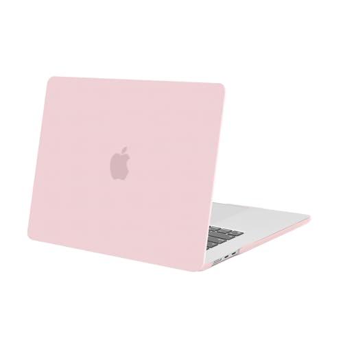 MOSISO Compatible with MacBook Air 15 inch Case 2025 2024 2023 Release M4 A3241 M3 A3114 M2 A2941 Liquid Retina Display Touch ID, Protective Plastic Hard Shell Case Cover, Baby Pink