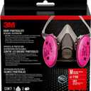 3M P100 Performance Mold & Lead Paint Removal Respirator, Medium Size, NIOSH-APPROVED P100 Rated Filter, Carbon Layer Helps Reduce Odor Nuisance, Lightweight, Adjustable Head Straps (6297P1-DC)