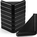 BBTO 8 Pcs RV Slide Out Corner Guards, Heavy Duty Rubber Corner Protectors for RV Slide-Outs, Safe, Durable and Easy Tool-Free Installation, Black