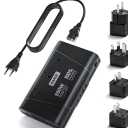 DOACE 800W Voltage Converter, 220V to 110V Pure Sine Wave Step-Down Transformer Universal Travel Adapter with 3 AC Outlets & 4 USB for Hair Tools, Phones, Cameras, Laptops