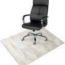 Anidaroel 36"x48" Abstract Office Chair Mat, Desk Chair Mat for Hardwood Floor, Desk Mat for Rolling Chair on Hardwood, Office Chair Rug for Rolling Chair, Anti-Slip Floor Protector Rug (Khaki)