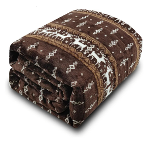 Gintao Electric Heated Blanket Throw,Double Flannel Electric Throw with 3 Heating Levels,ETL&FCC Certified, 4H Auto Off Overheat Protection,Heating Blanket for Home Office, 50"x60" Brown