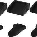 6pcs Door Stopper, 2 Styles Small TPR Rubber Doorstops Wedge Bidirectional Anti-Slip Spacecraft Indoor Bottom Stop Weight Prop Hold Keep Open Works on All Floor Types Home & Office Use (Black)
