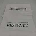 Buryeah Reserved Chair Signs Church Pew Reserved Sign Seating Placeholder with Printed Words for Weddings Parties Celebrations Receptions Church or Event(White,12 Pcs)
