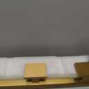 LED Bathroom Vanity Light: 32 inch Brushed Gold Acrylic Modern Lighting Fixtures - 4 Lights Contemporary Smoke Design Wall Lights Fixture Over Mirror 3000K