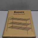 Kitsure Shoe Rack - Stainless Steel Shoe Organizer, Sturdy Shoe Rack for Closet and Front Door Entrance, Free Standing Shoe Shelf, Closet Organizers and Storage, 25.6" Wide - 3 Tier, Grey