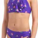 Kanu Surf Girls Morgan Ruffle Halter Bikini 2-Piece Swimsuit