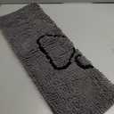MUDGUARD MAT Dog Door Mat with Paw Design for Muddy Paws, Super Absorbent Microfiber, Non-Slip Indoor Mat, Quick-Dry Chenille Rug for Pets & Entryway, Machine Washable, Grey 16" x 24"