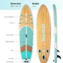 106 Inflatable Stand Up Paddle Board (SUP) for Adults and Youth with Non-Slip Deck Complete Accessories Kit, for Fishing, Yoga, Fitness & Family Fun